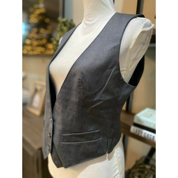 Stella McCartney Button Up Vest Grey 100% Wool - Picture 3 of 7